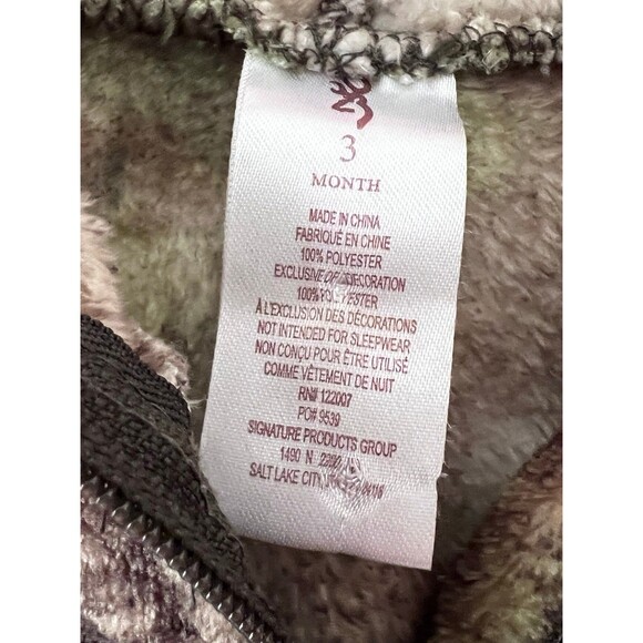 REALTREE Toddler Camo Hooded Fleece Coverall 3 Months (Bx 6) - Picture 10 of 10